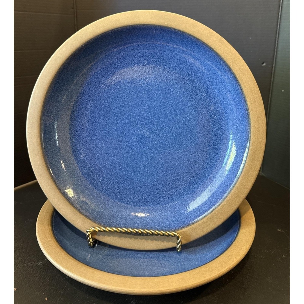 Heath Ceramics Moonstone Blue Salad Luncheon Plate Set Of 2 Rim Line 9" USA